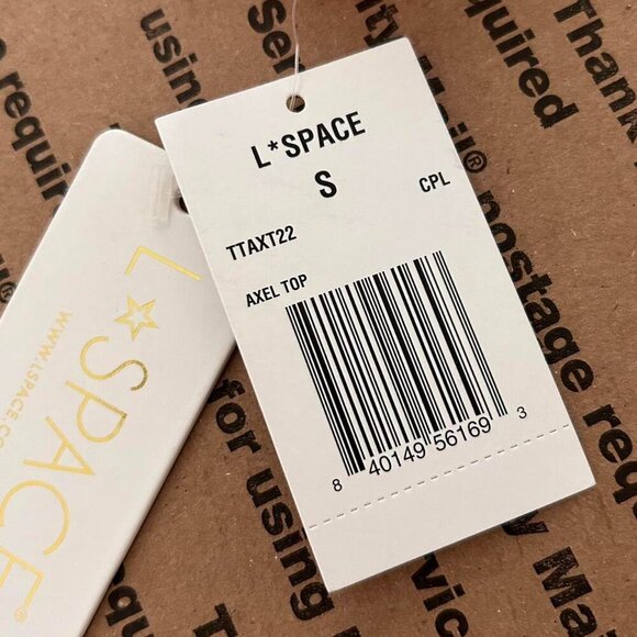 L*space axel pink orange ribbed knit one shoulder bikini top small NEW - Picture 5 of 6